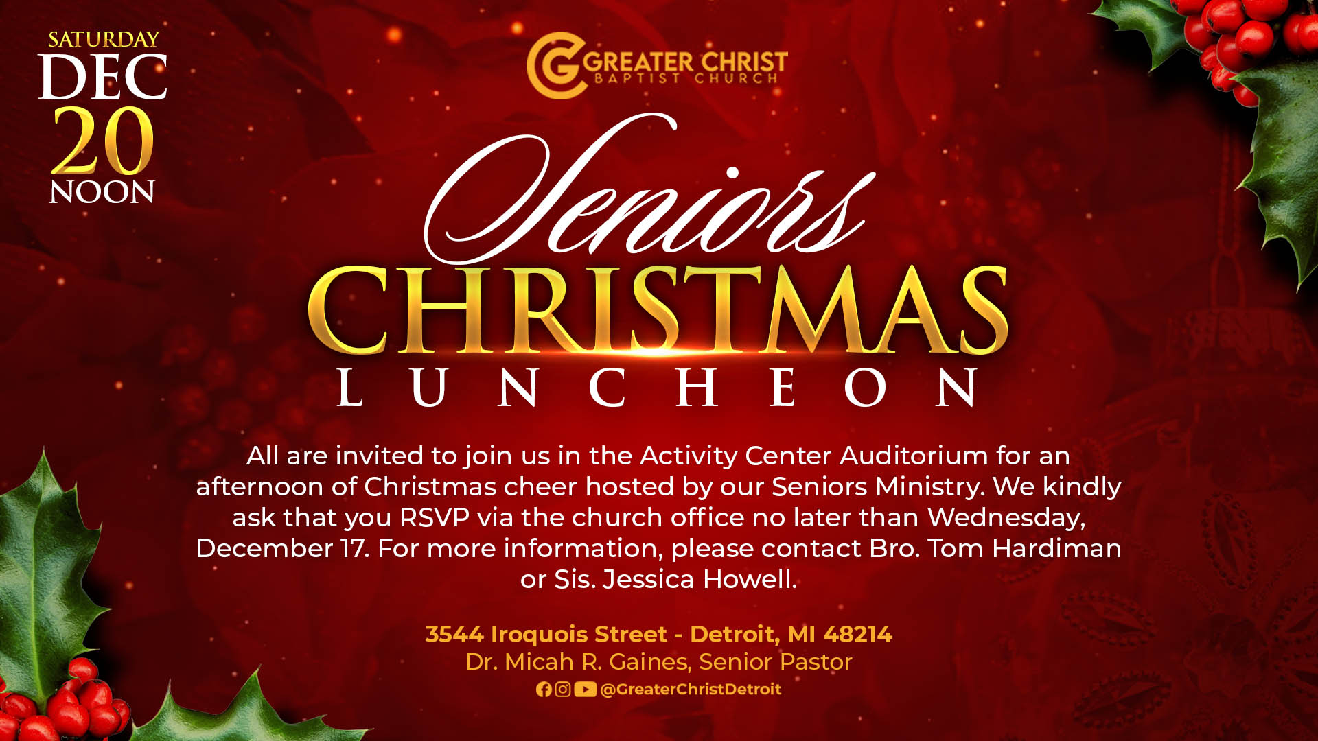 Seniors Christmas Luncheon